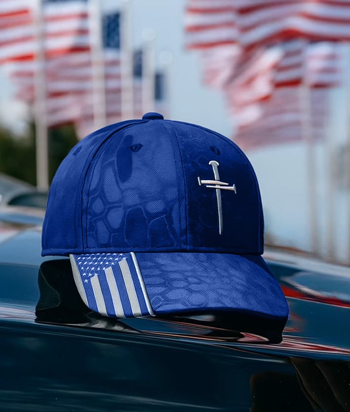 ✝️Adjustable Jesus 3 Nail Cross Hat🎁With Free 4" Decal
