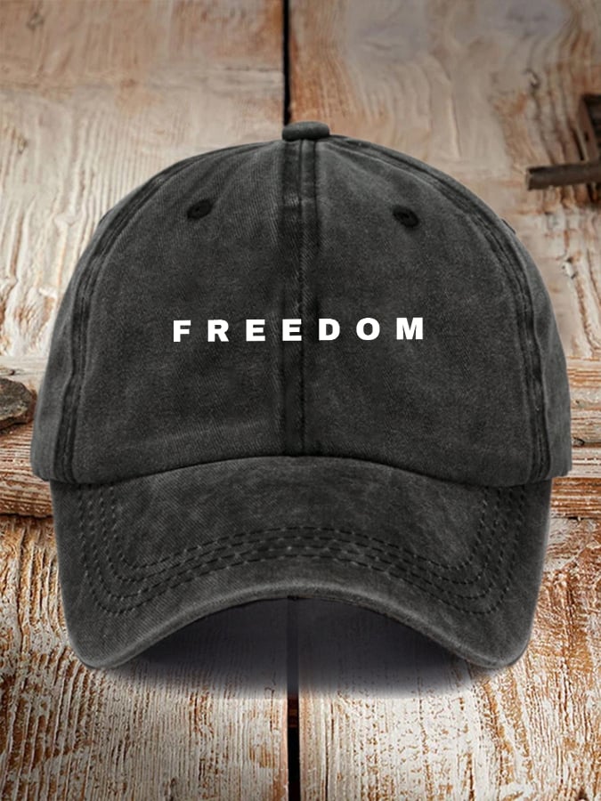 Unisex Vintage Freedom Print Hat