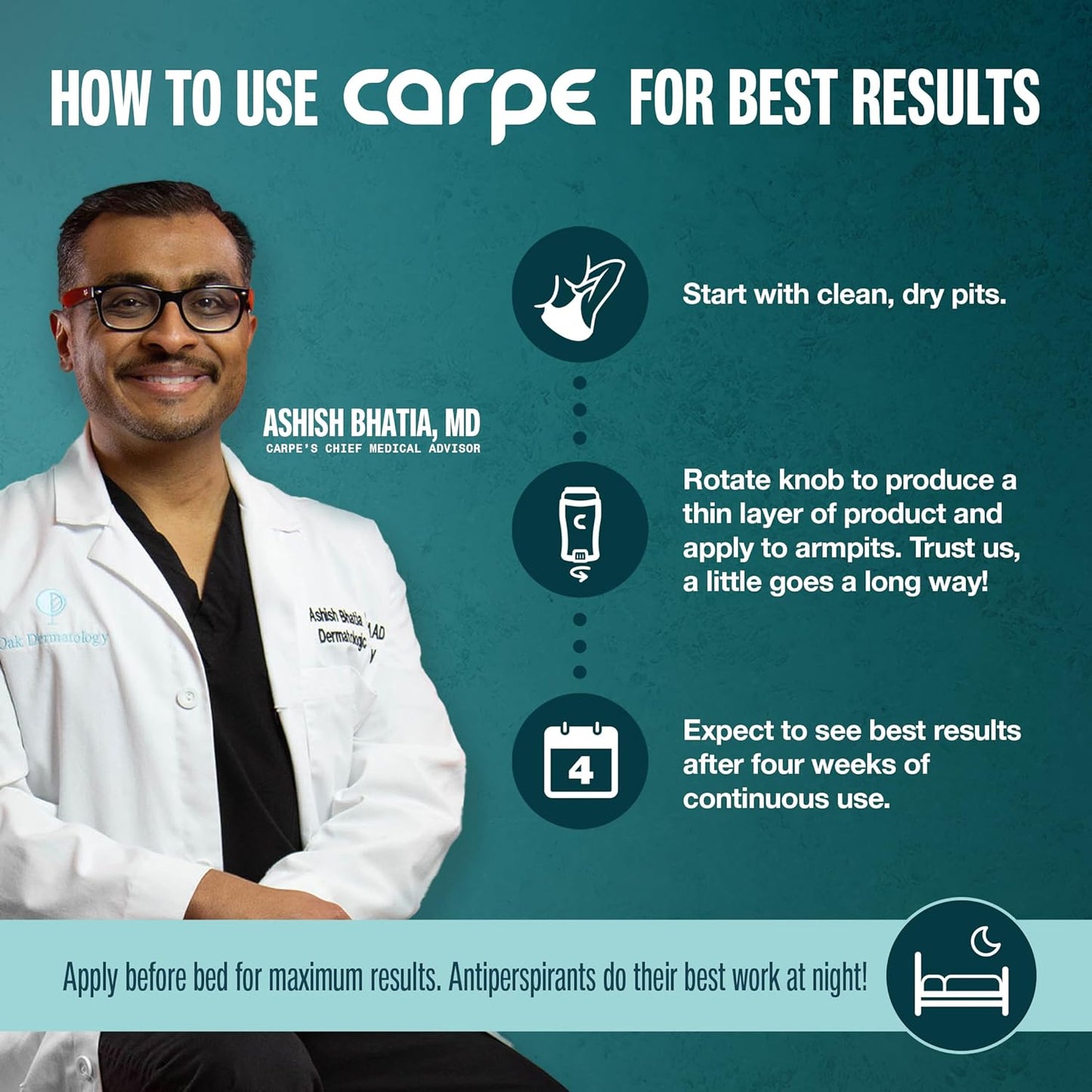 Carpe Deodorant Underarm Antiperspirant - Advanced Sweat & Odor Protection Formula