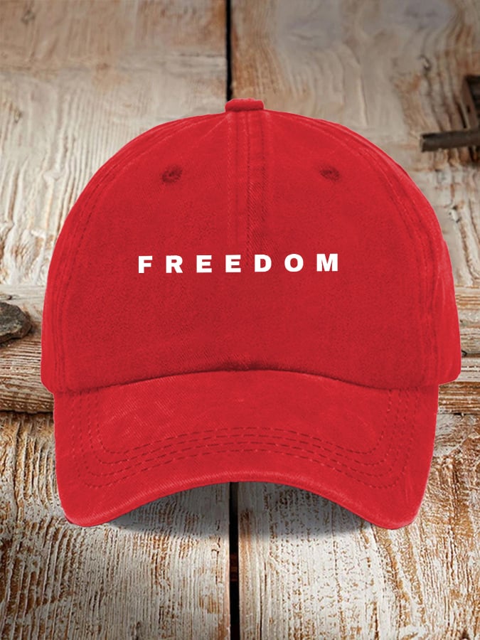 Unisex Vintage Freedom Print Hat