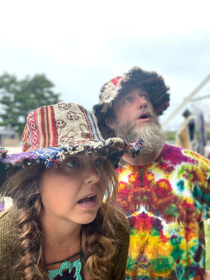 🔥Last Day 49% OFF - 🍄Patchwork Multicolored Mushroom Hemp Hat with Hidden Pocket Fedorahats🎩
