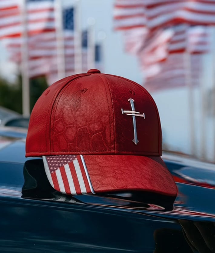 ✝️Adjustable Jesus 3 Nail Cross Hat🎁With Free 4" Decal