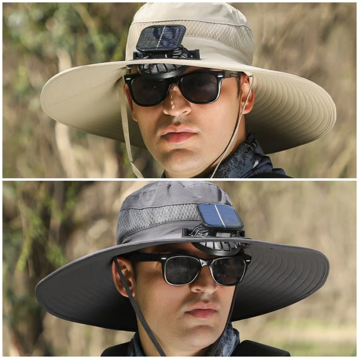 🔥Father's Day Sale 49% OFF - Wide Brim Solar Fan Outdoor Fishing Hat-Solar & USB Charging