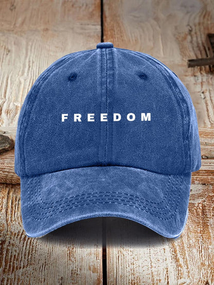 Unisex Vintage Freedom Print Hat
